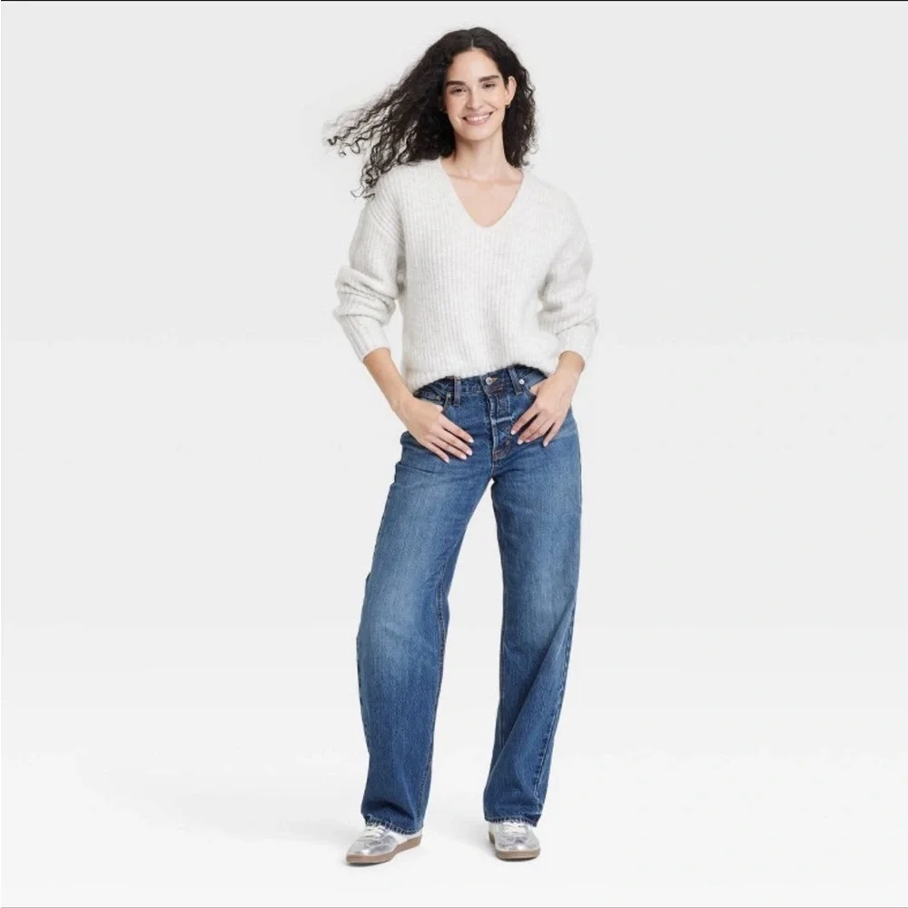 Women's 90s Baggy Blue Jeans - Picture 3 of 6